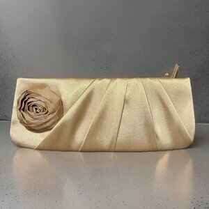 Estée Lauder | Gold | Satin | Rosette | Clutch | Evening | Handbag